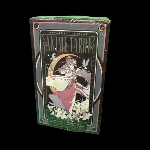 Anime Tarot card box with anime artwork on a black background