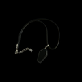 Coffin crystal Necklace with a pendant on a black background