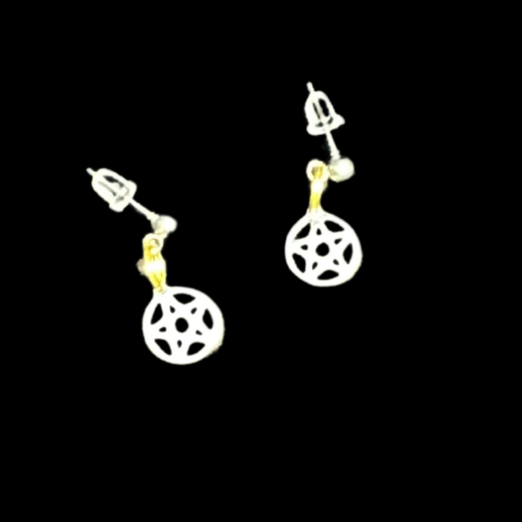 Pentagram Hanging Ball Studs