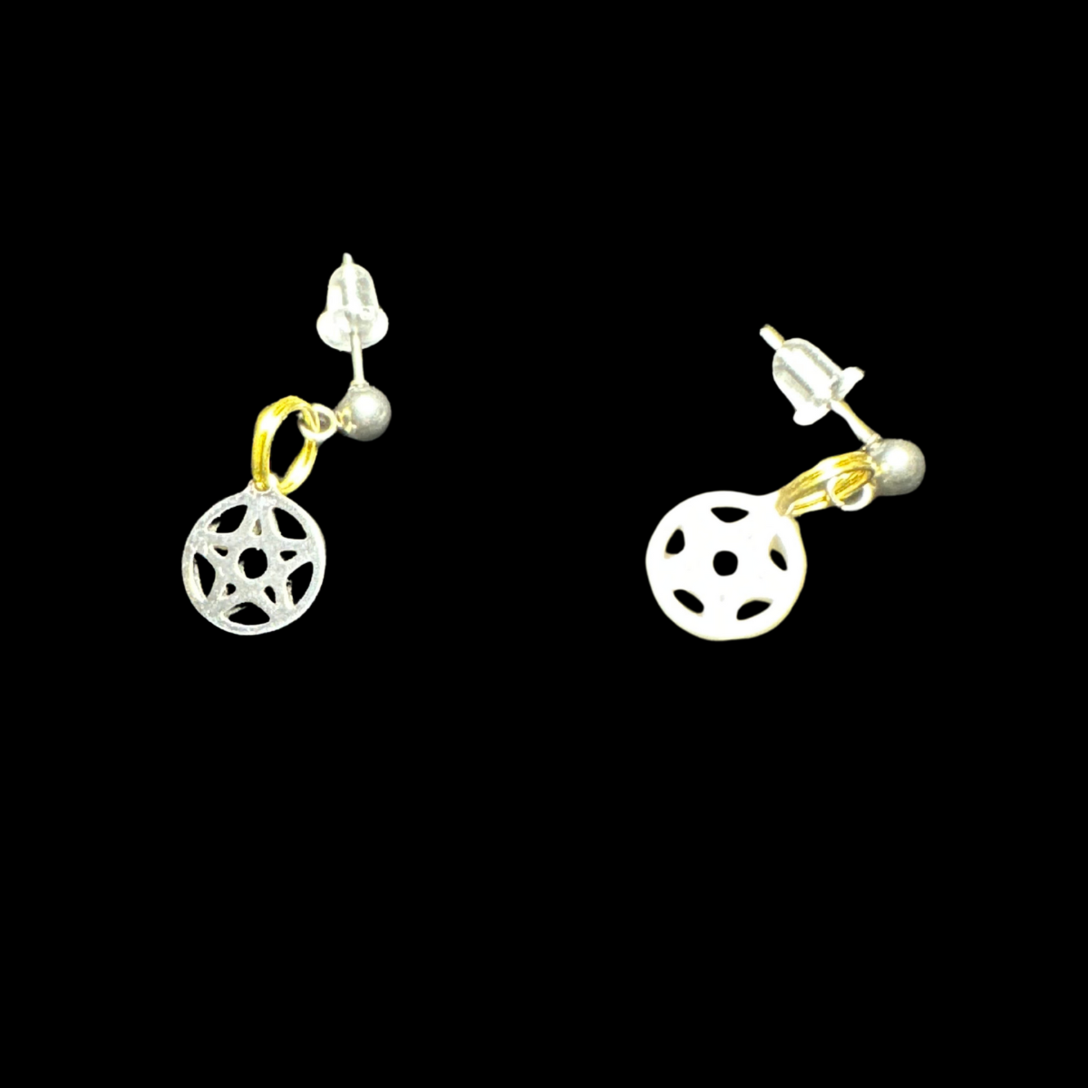 Pentagram Hanging Ball Studs