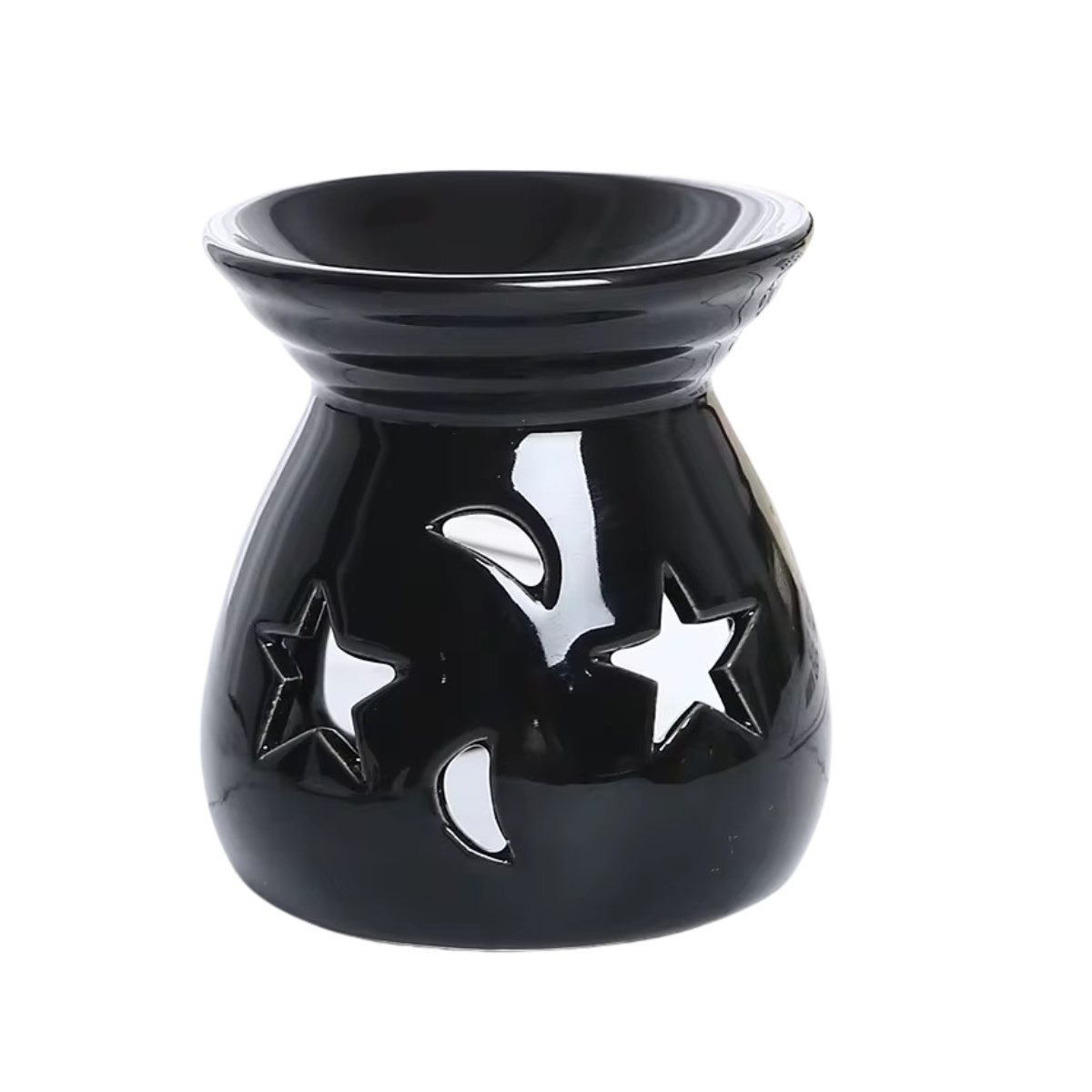 Stars and Moon Wax Melt and Oil Warmer Black