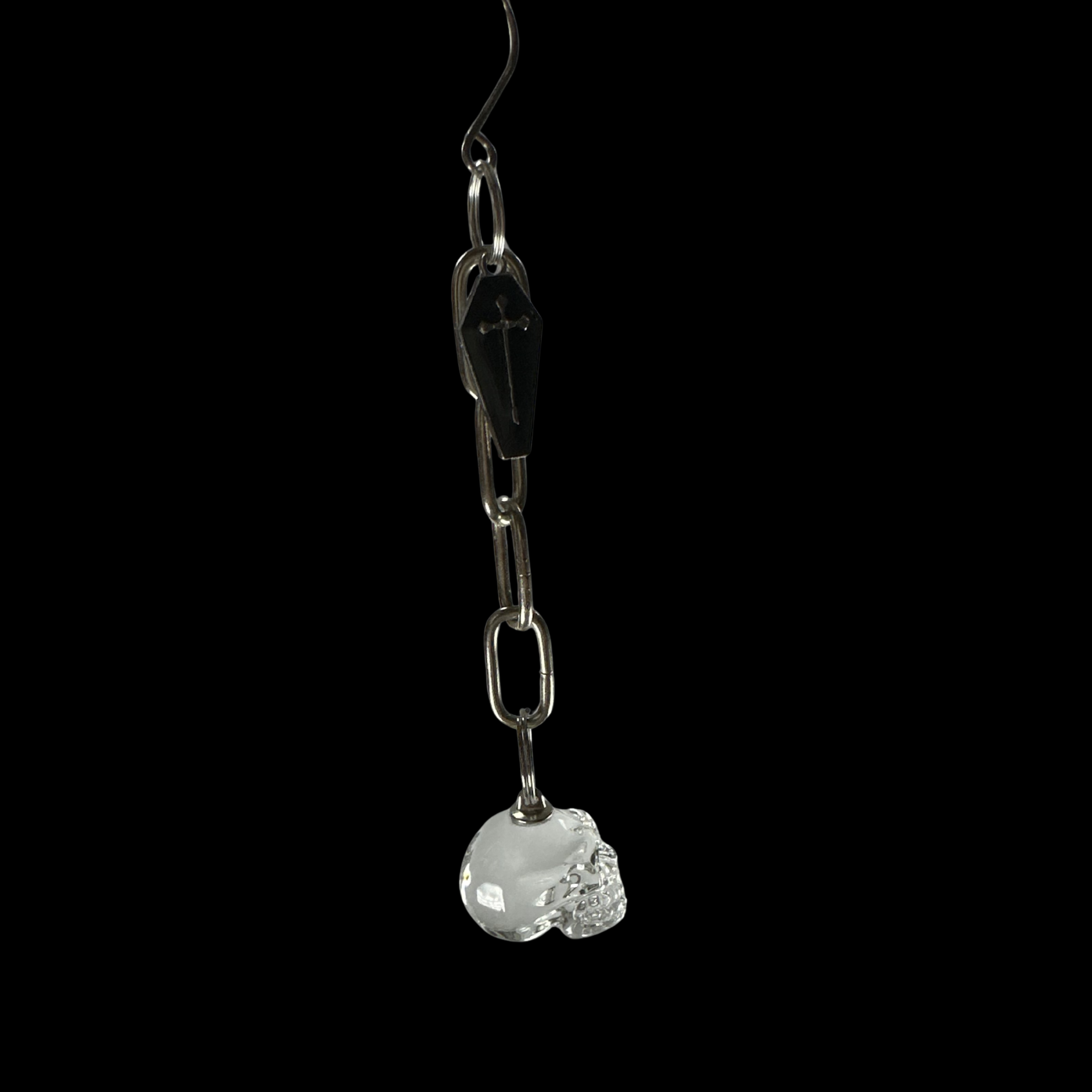 Coffin Skull Light Catcher Clear