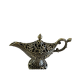 Decorative brass magic lamp on a white background