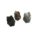 Mini Crystal Owl figures carved from assorted crystals in black, brown, and gray.