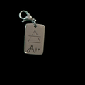 Air Element Charm Signature Jewellery Collection by Cyn: silver lobster clasp with tag reading Air.